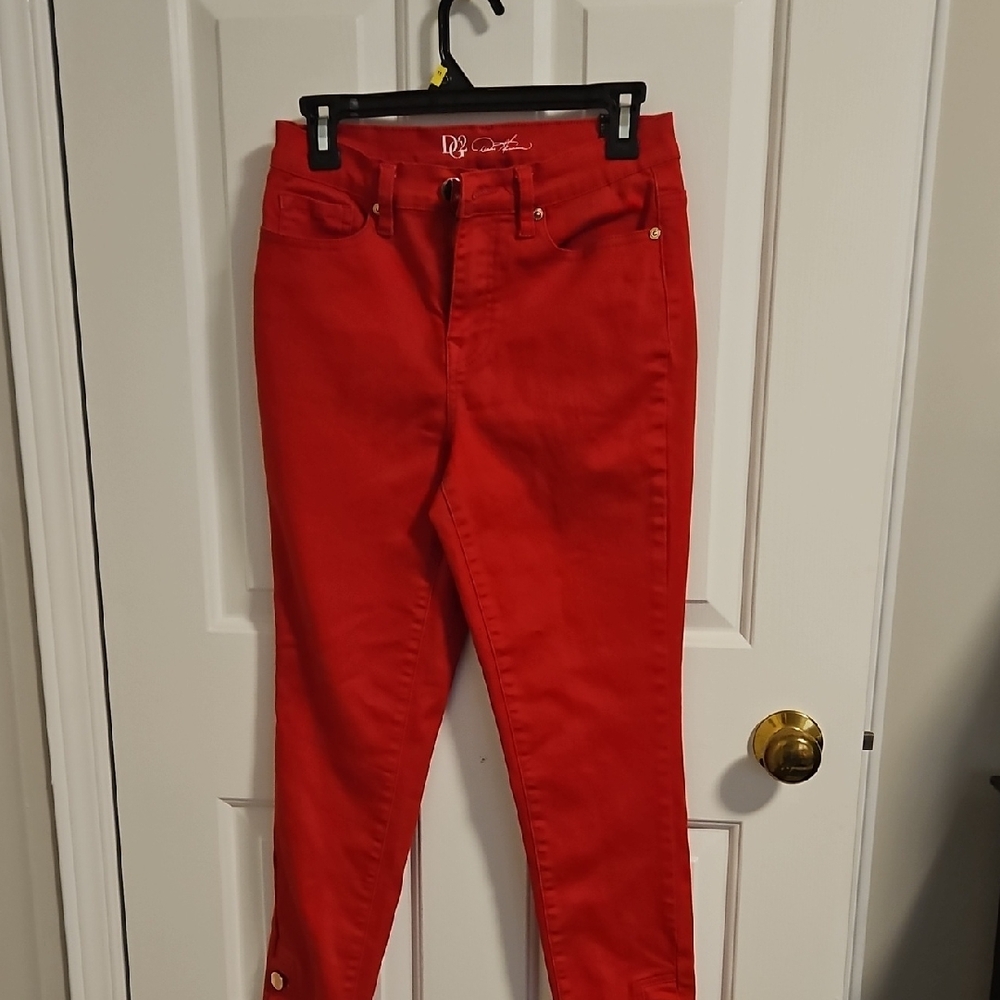 💗DG2 Viibrant Red Skinny Jeans for Women